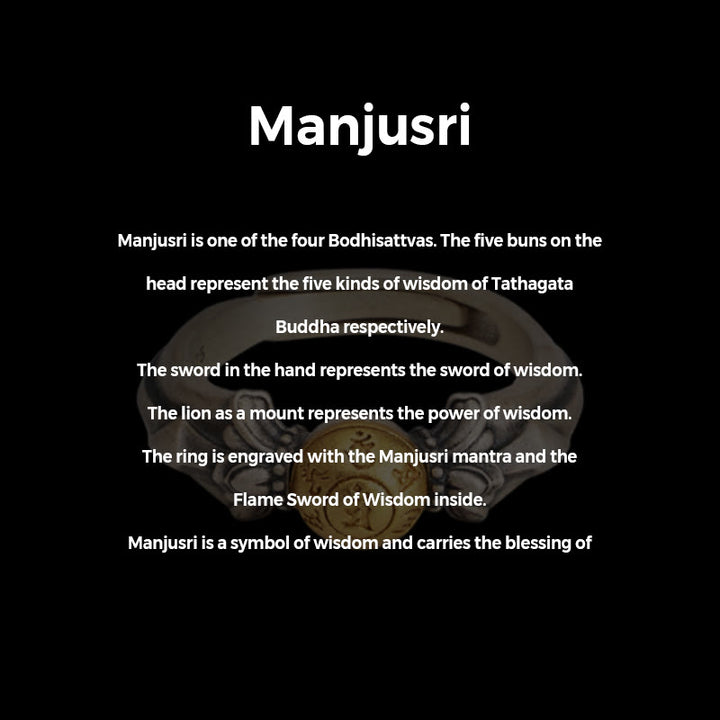 Buddha Stones 925 Sterling Silver Manjusri Mantra Om Mani Padme Hum Peace Adjustable Ring - image 8