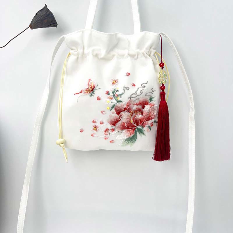 Buddha Stones Suzhou Embroidery Lotus Deer Epiphyllum Peony Rabbit Cotton Linen Tote Crossbody Bag Shoulder Bag Handbag - image 17