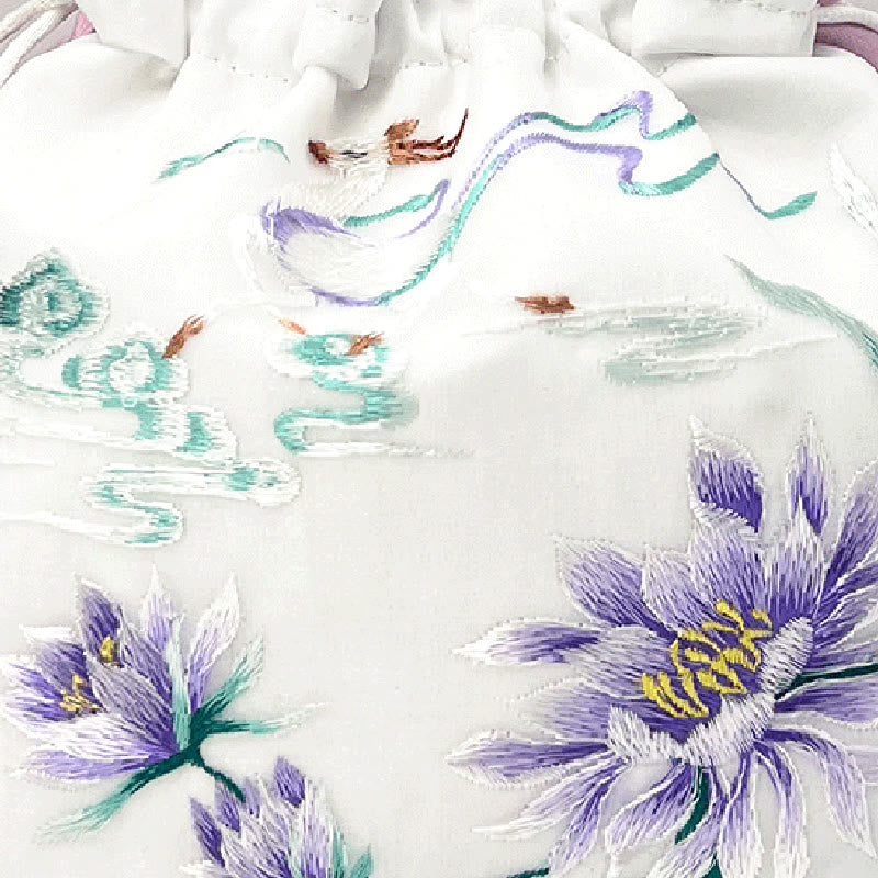 Buddha Stones Suzhou Embroidery Rabbit Lotus Epiphyllum Peony Magnolia Silk Tote Crossbody Bag Shoulder Bag Handbag - image 36