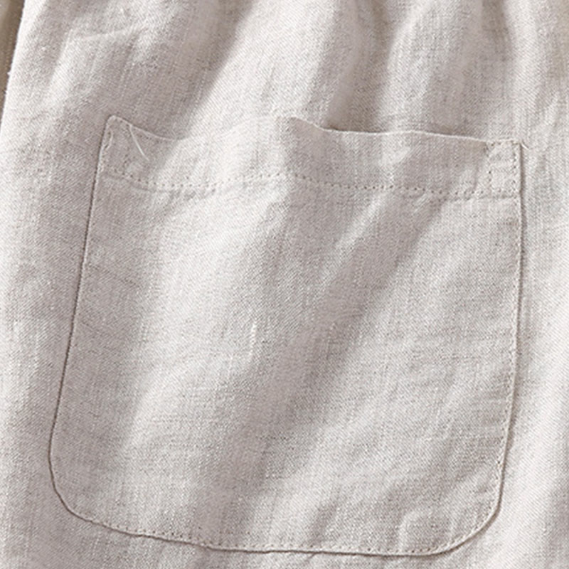 Buddha Stones Solid Color Flower Loose Drawstring Harem Pants With Pockets - image 5