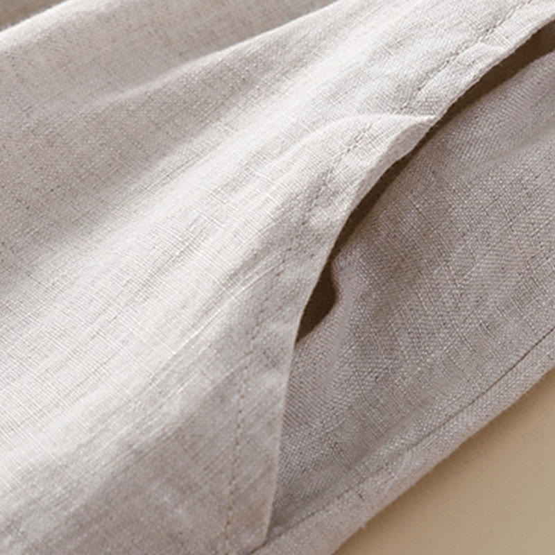 Buddha Stones Solid Color Flower Loose Drawstring Harem Pants With Pockets - image 4