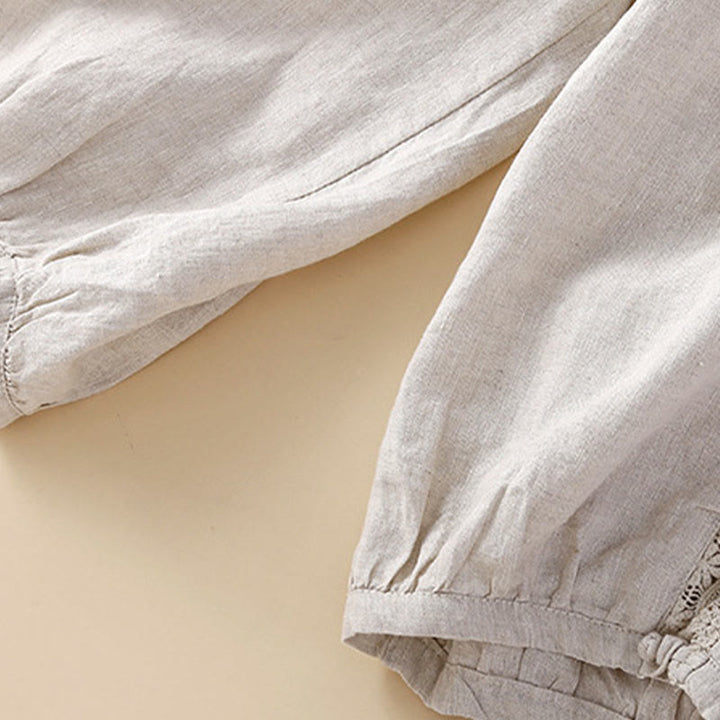 Buddha Stones Solid Color Flower Loose Drawstring Harem Pants With Pockets - image 8