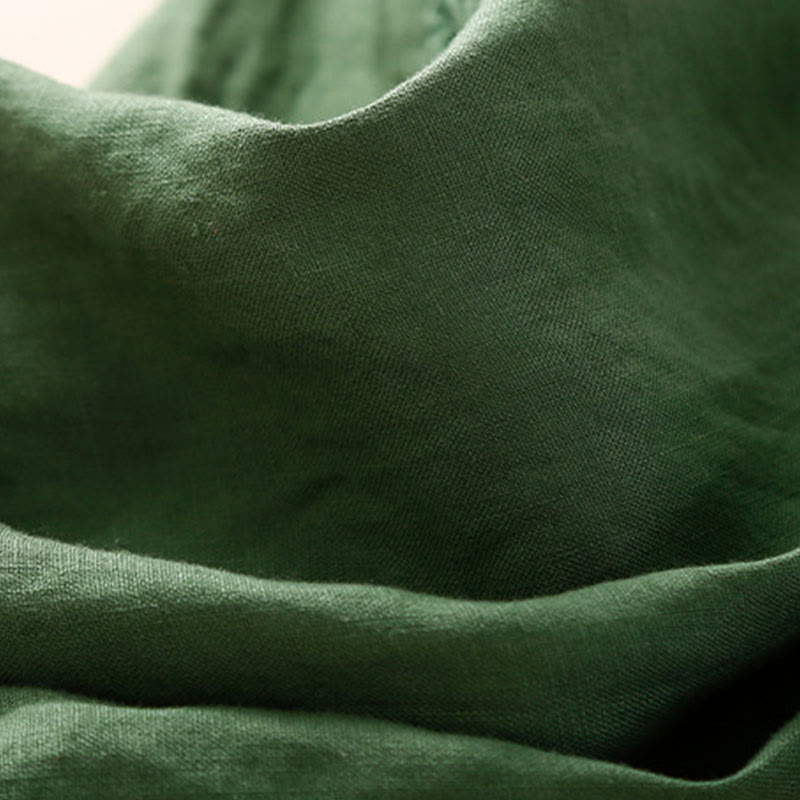 Buddha Stones Solid Color Flower Loose Drawstring Harem Pants With Pockets - image 23