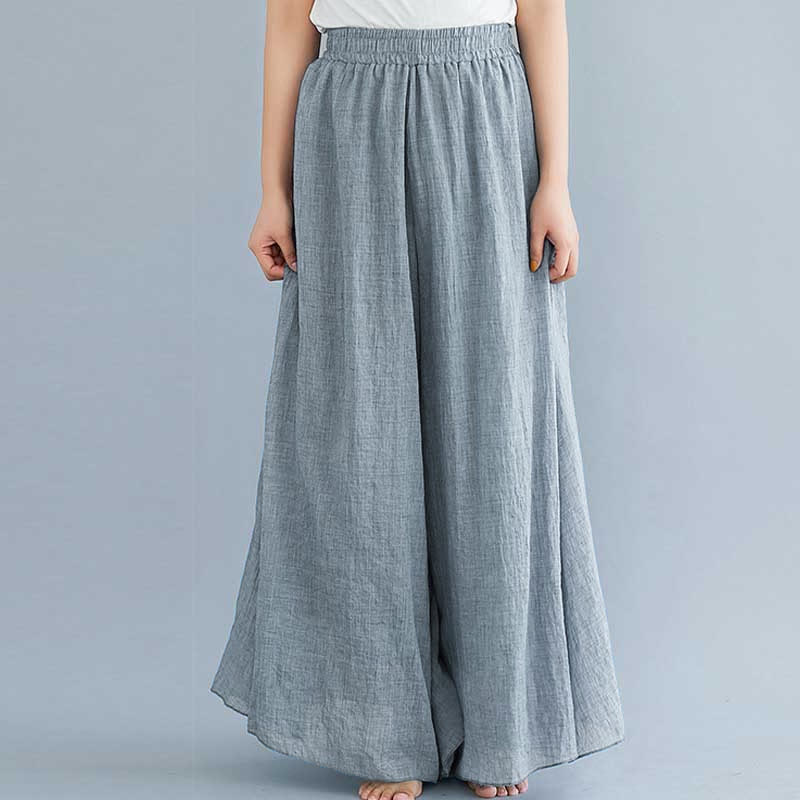 Buddha Stones Women Casual Loose Cotton Linen Wide Leg Pants For Yoga Dance - image 16