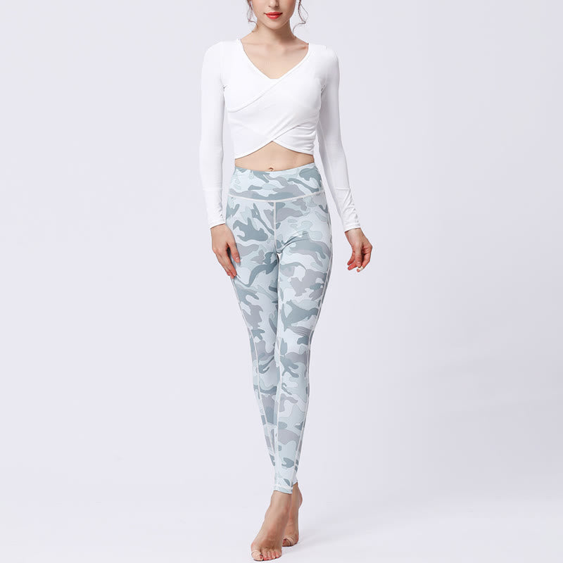 Buddha Stones Camo Print Sports Fitness Yoga High Waist Leggings Women's Yoga Pants - image 14