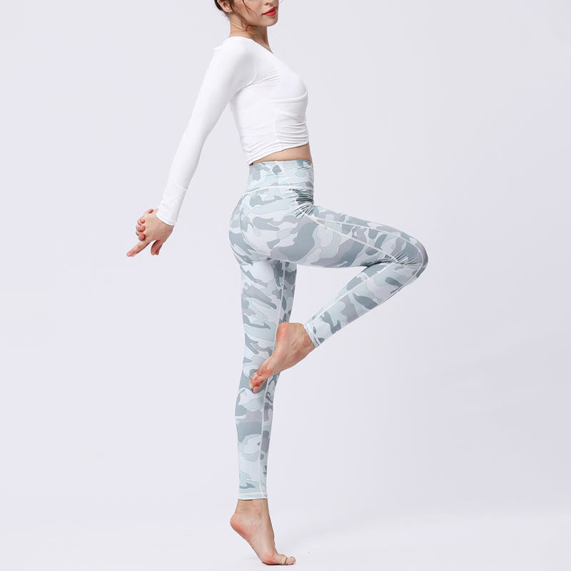 Buddha Stones Camo Print Sports Fitness Yoga High Waist Leggings Women's Yoga Pants - image 15