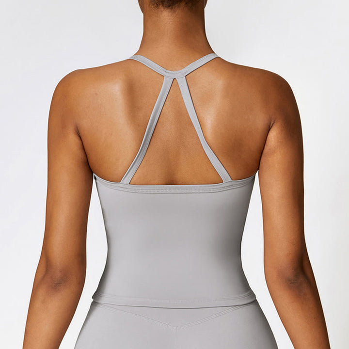 Buddha Stones Solid Color Crop Tank Top High Waist Shorts Sports Fitness Gym Yoga Outfits - image 28