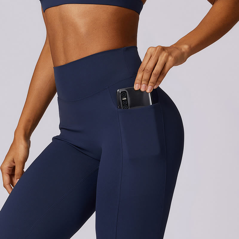 Buddha Stones Solid Color Halter Neck Bra Long Sleeve Crop Tank Top Pants Sports Fitness Gym Yoga Outfits - image 17