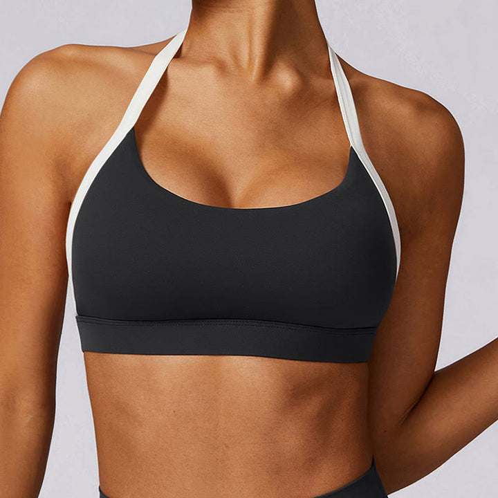 Buddha Stones Solid Color Halter Neck Bra Long Sleeve Crop Tank Top Pants Sports Fitness Gym Yoga Outfits - image 23