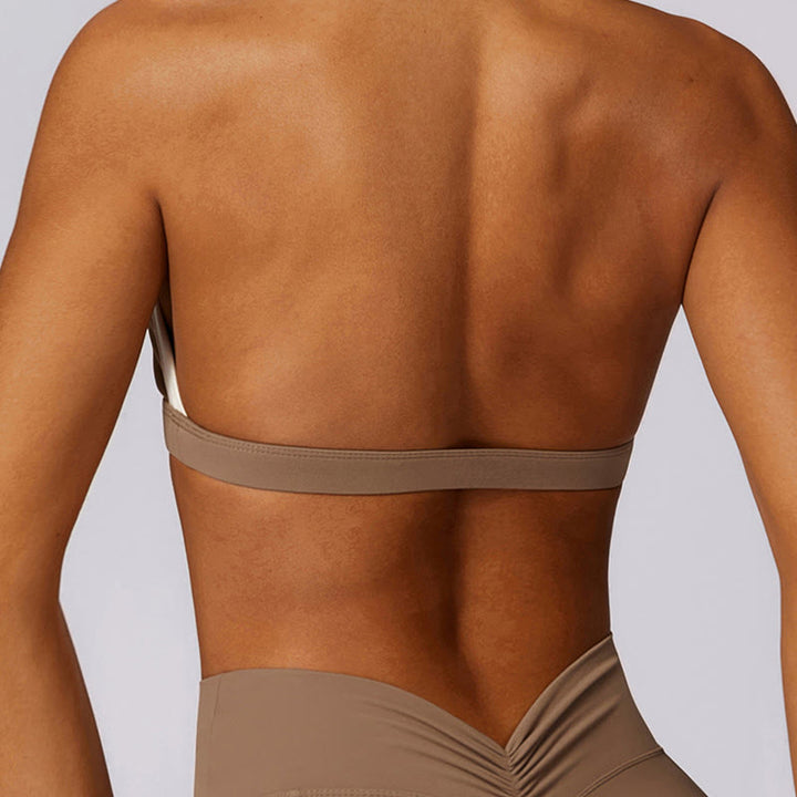 Buddha Stones Solid Color Halter Neck Bra Long Sleeve Crop Tank Top Pants Sports Fitness Gym Yoga Outfits - image 39