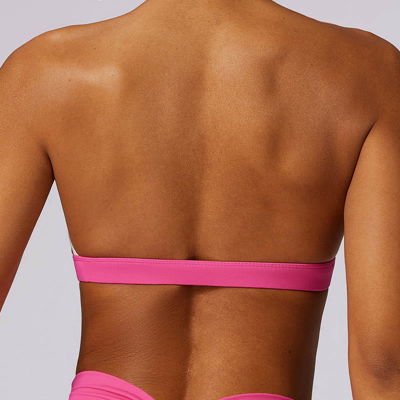 Buddha Stones Solid Color Halter Neck Bra Long Sleeve Crop Tank Top Pants Sports Fitness Gym Yoga Outfits - image 54