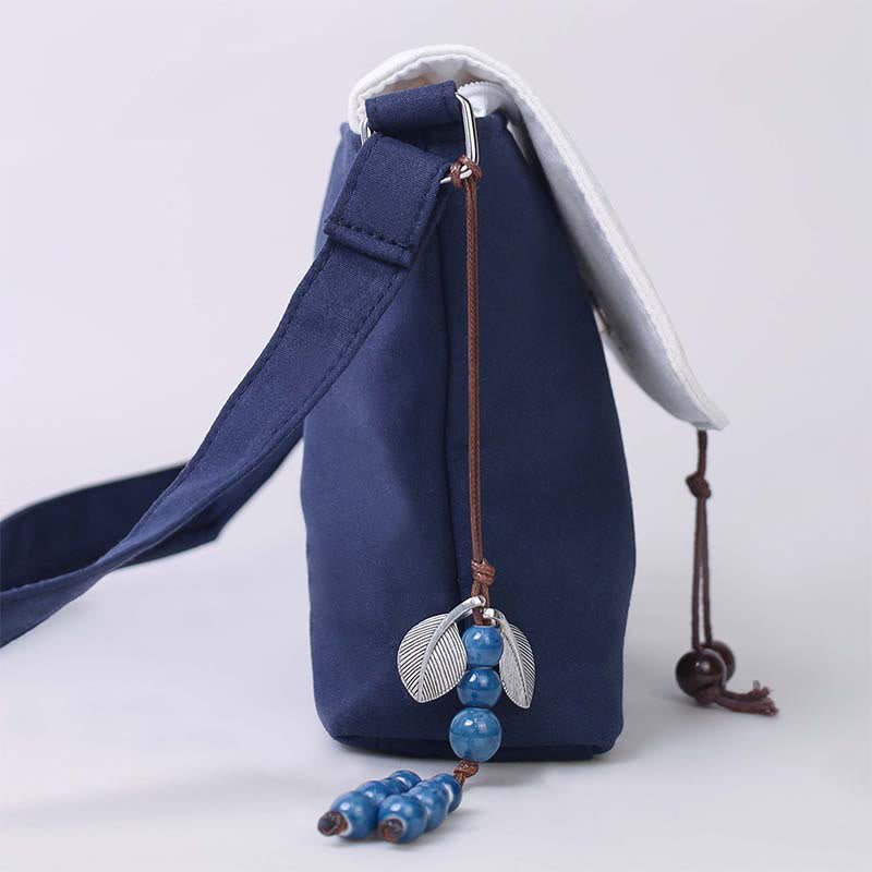 Buddha Stones Embroidered Camellia Epiphyllum Gardenia Sakura Flowers Crossbody Bag Shoulder Bag Cellphone Bag - image 4