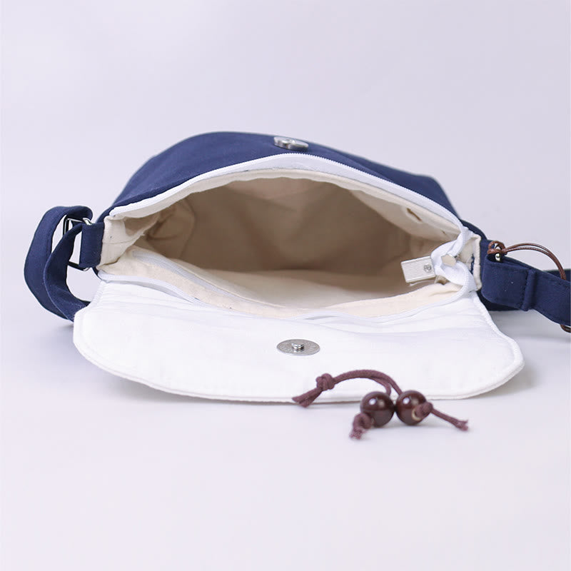 Buddha Stones Embroidered Camellia Epiphyllum Gardenia Sakura Flowers Crossbody Bag Shoulder Bag Cellphone Bag - image 2