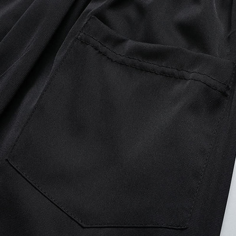 Buddha Stones Pine Tree Pavilion Garden Tang Suit Hanfu Traditional Uniform Short Sleeve Top Pants Clothing Men's Set - image 16