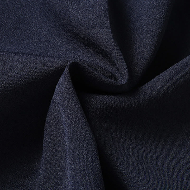 Buddha Stones Fu Character Chinese Knotting Embroidery Tang Suit Traditional Short Sleeve Top Pants Clothing Men's Set - image 11