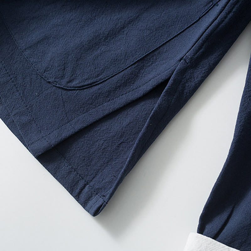 Buddha Stones Frog-Button Chinese Tang Suit Shirt Cotton Linen Men Jacket Clothing - image 10