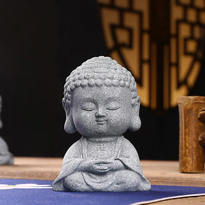 Buddha Stones Meditation Praying Buddha Compassion Serenity Home Decoration - image 14