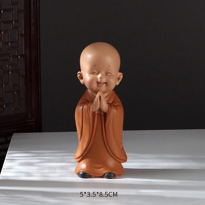 Buddha Stones Small Mini Meditation Praying Monk Serenity Resin Home Decoration