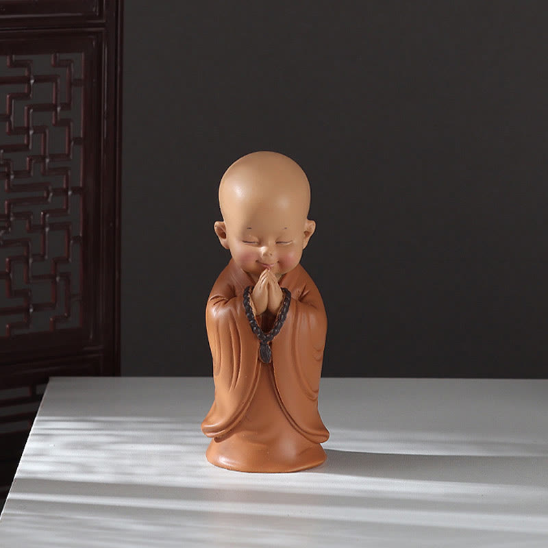 Buddha Stones Small Mini Meditation Praying Monk Serenity Resin Home Decoration - image 19