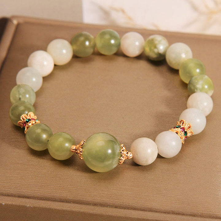 Buddha Stones Green Grape Color Jade Abundance Bracelet