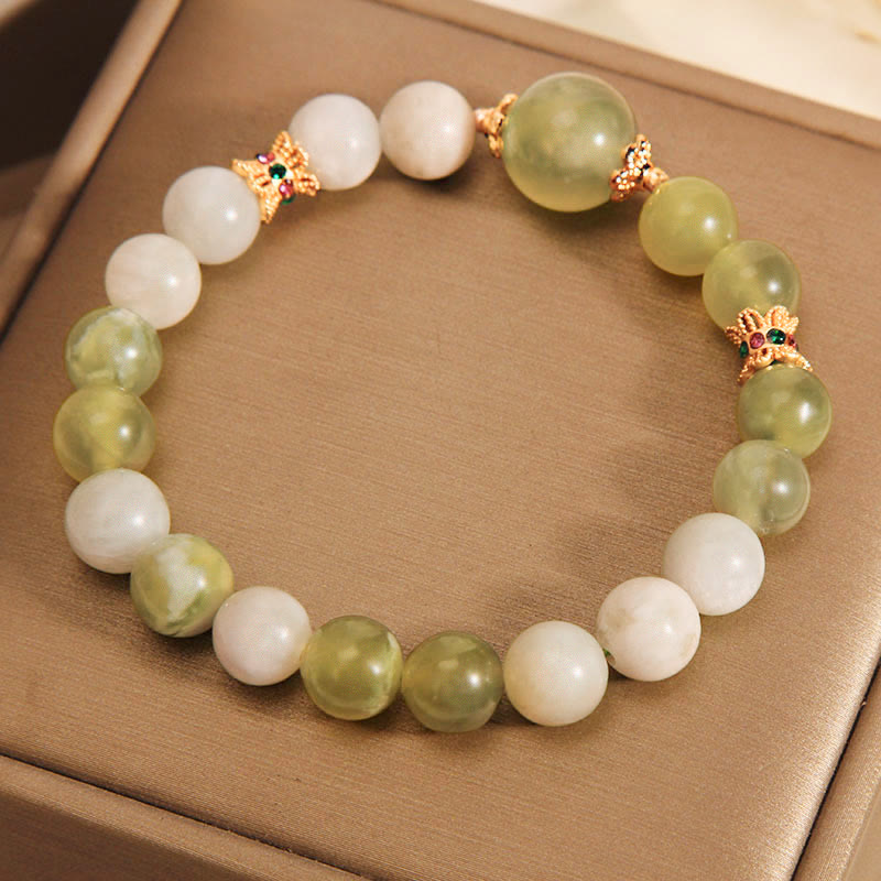 Buddha Stones Green Grape Color Jade Abundance Bracelet