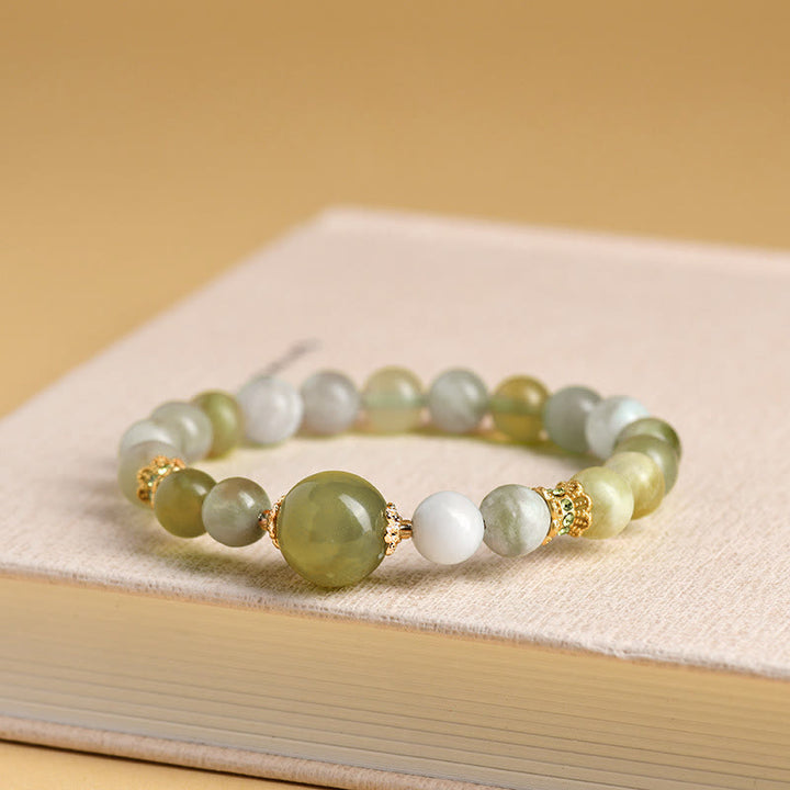 Buddha Stones Green Grape Color Jade Abundance Bracelet