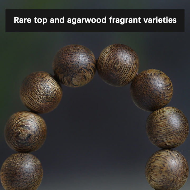 Buddha Stones 108 Mala Beads Nha Trang Soil Buried Qinan Agarwood Balance Strength Bracelet