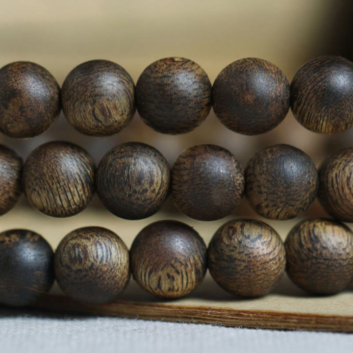 Buddha Stones 108 Mala Beads Nha Trang Soil Buried Qinan Agarwood Balance Strength Bracelet