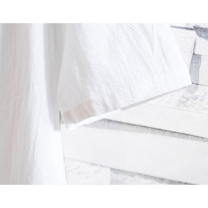 Buddha Stones 2Pcs Solid Color Cotton Button Short Sleeve T-shirt Pants Men's Set - image 6