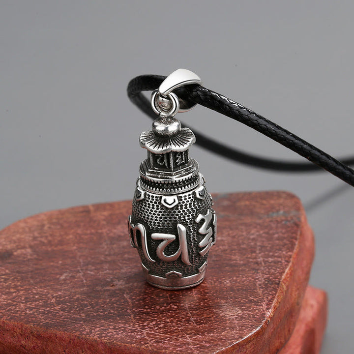Buddha Stones Om Mani Padme Hum Copper Creativity Necklace Pendant - image 3