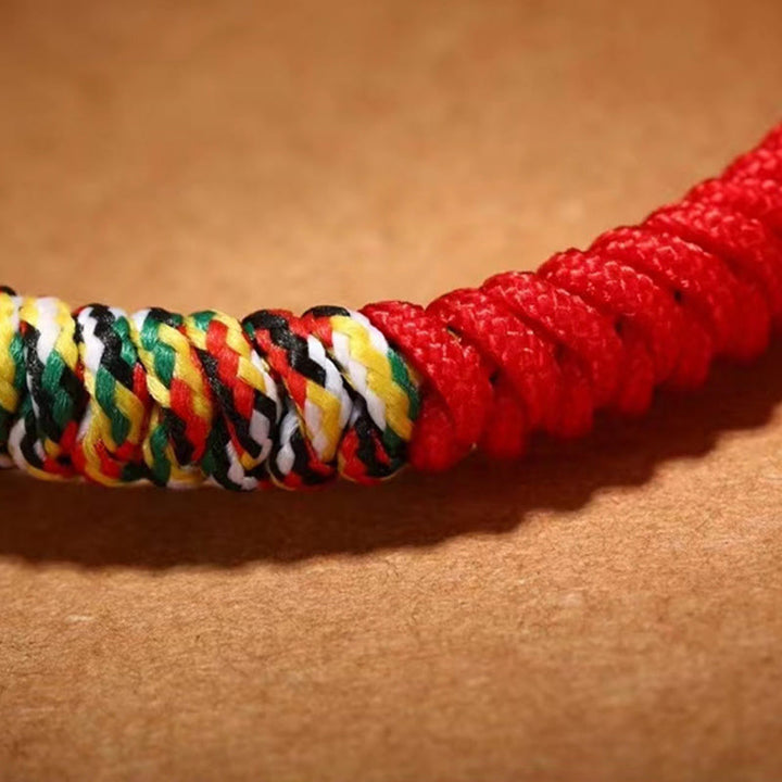 Buddha Stones 925 Sterling Silver Om Mani Padme Hum King Kong Knot Faith Bracelet - image 12