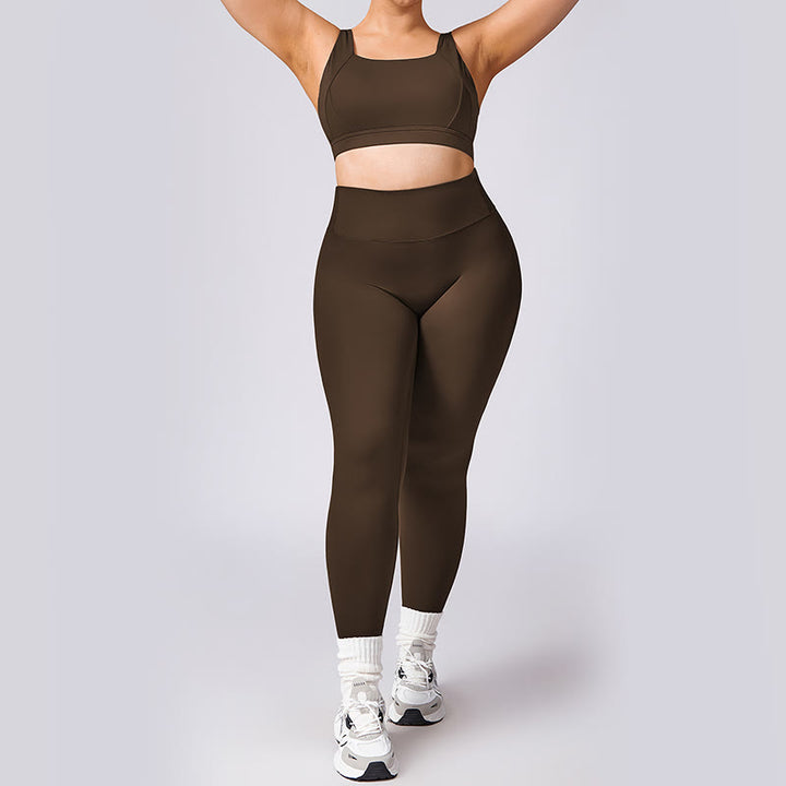 Buddha Stones PLUS SIZE Backless Criss-Cross Strap Bra Shorts Leggings Pants Sports Gym Yoga Quick Drying Outfits