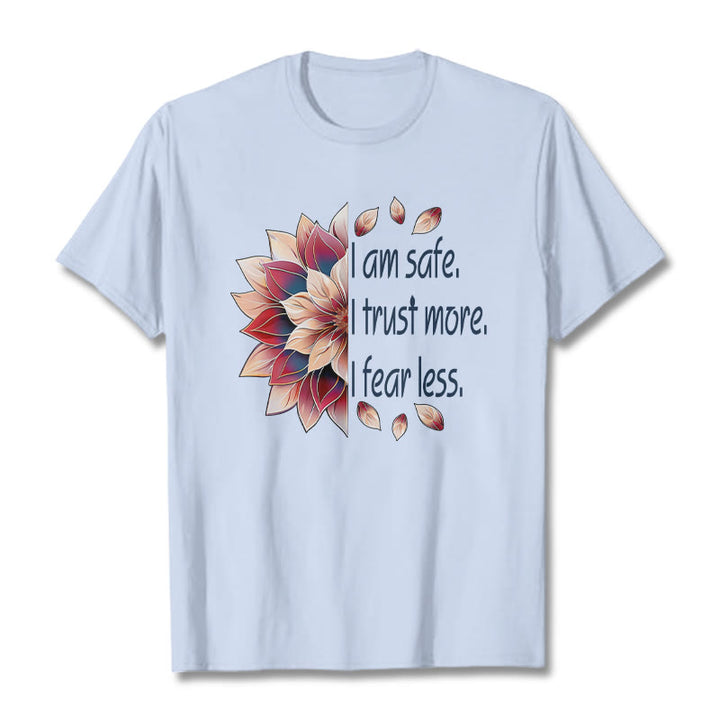 Buddha Stones I Am Safe Tee T-shirt - LightCyan - 2XL - image 19