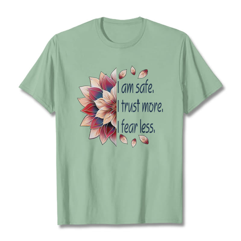 Buddha Stones I Am Safe Tee T-shirt - PaleGreen - 2XL - image 8
