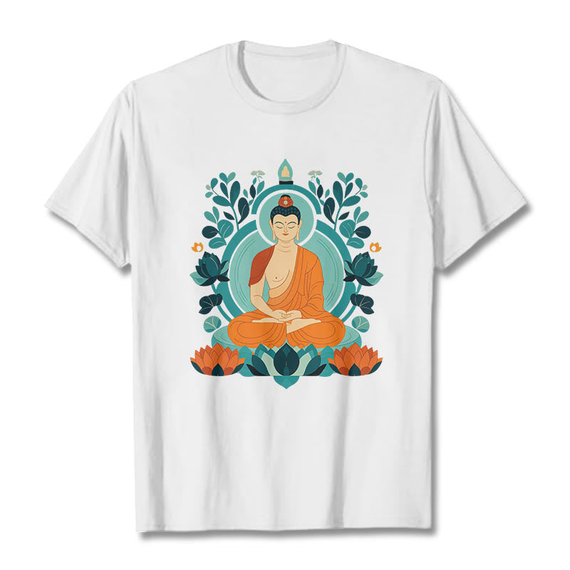 Buddha Stones Lotus Buddha Meditation Tee T-shirt