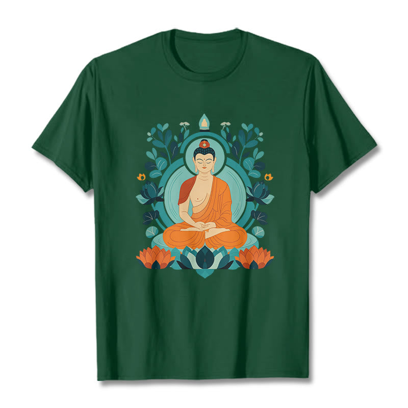 Buddha Stones Lotus Buddha Meditation Tee T-shirt