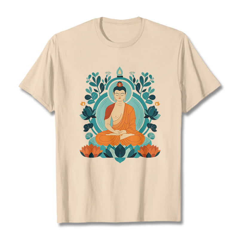 Buddha Stones Lotus Buddha Meditation Tee T-shirt