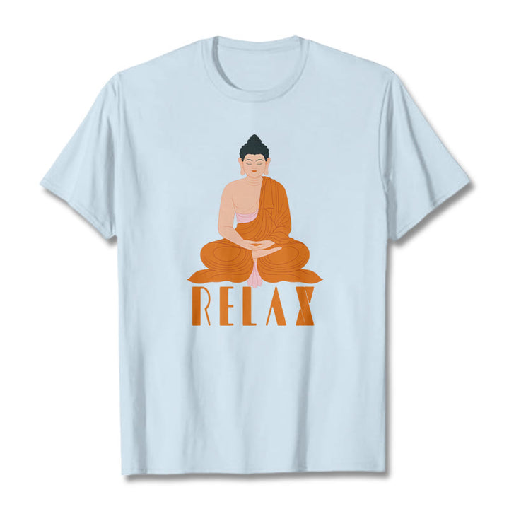 Buddha Stones RELAX Tee T-shirt - LightCyan - 2XL - image 18