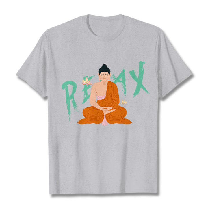 Buddha Stones RELAX Lotus Buddha Tee T-shirt