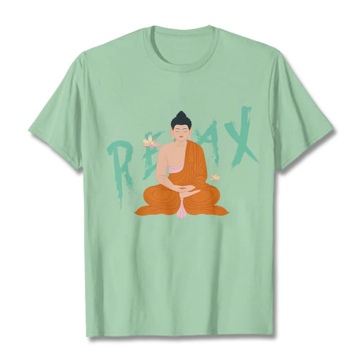 Buddha Stones RELAX Lotus Buddha Tee T-shirt