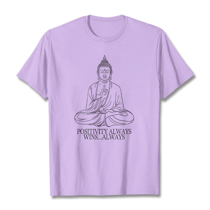 Buddha Stones Positivity Always Wins Tee T-shirt - Plum - Positivity always wins…Always - XXL - image 17