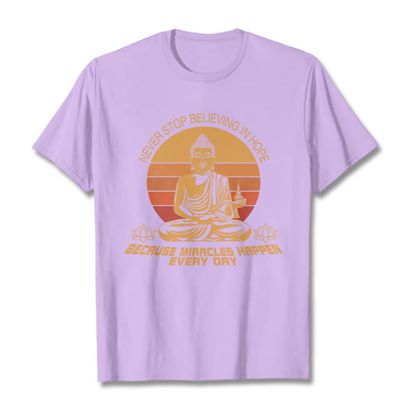 Buddha Stones Never Stop Believing In Hope Tee T-shirt - Plum - Never stop believing in hope - XXL - image 9