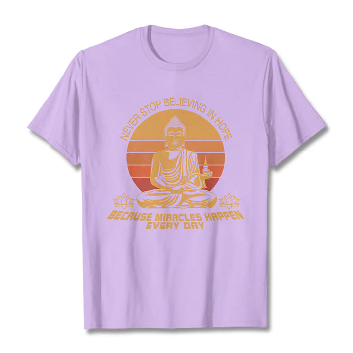 Buddha Stones Never Stop Believing In Hope Tee T-shirt - Plum - Never stop believing in hope - XXL - image 9