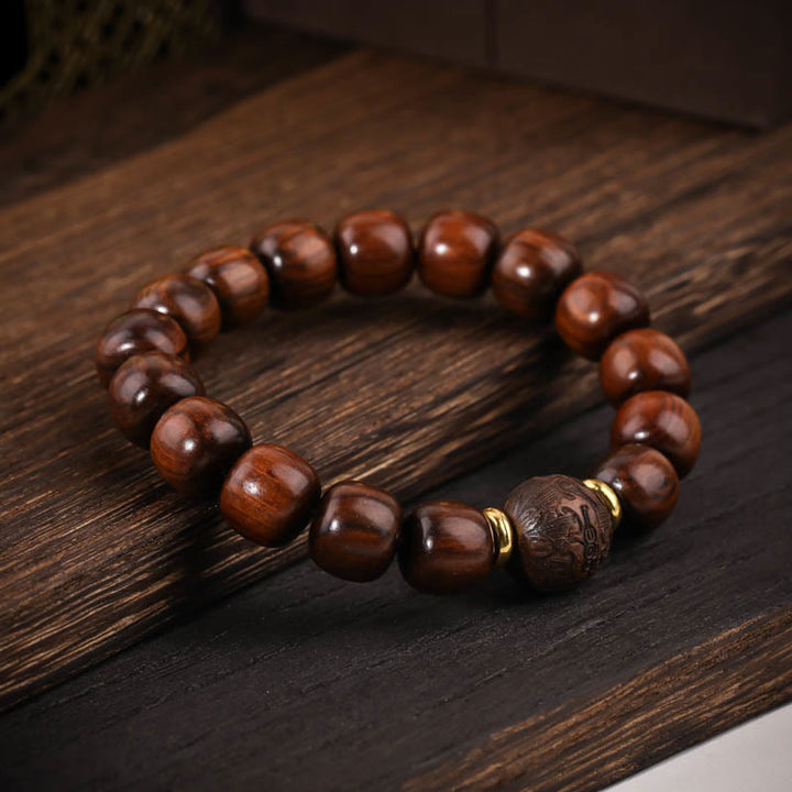 Buddha Stones Natural Rosewood Compassion Bracelet