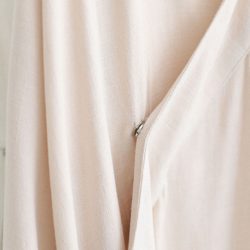 Buddha Stones 2Pcs V-Neck Men's Long Sleeve Shirt Top Pants Meditation Zen Tai Chi Cotton Linen Clothing Set - image 17