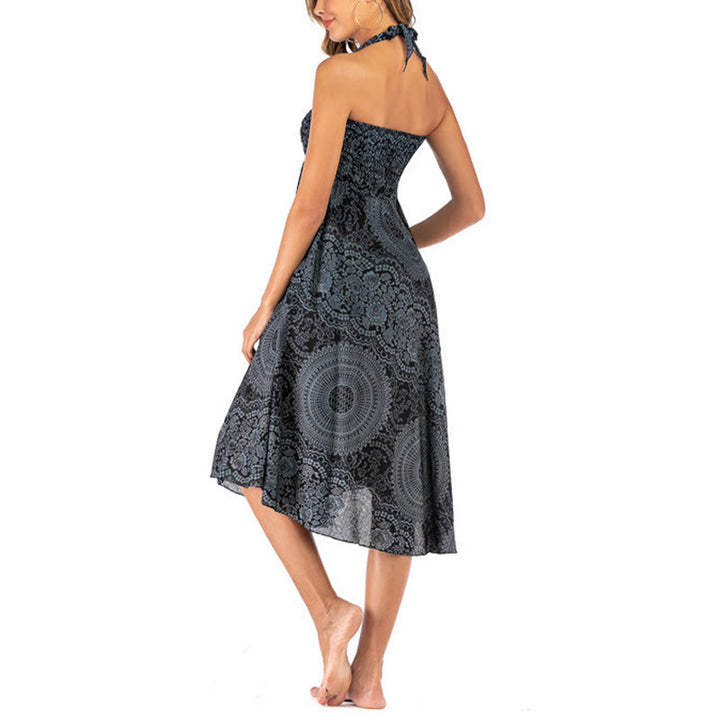 Buddha Stones Two Style Wear Boho Compass Rose Flower Skirt Dress - image 49