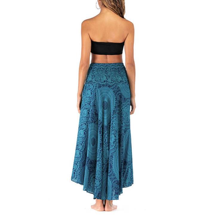 Buddha Stones Two Style Wear Boho Compass Rose Flower Skirt Dress - image 18