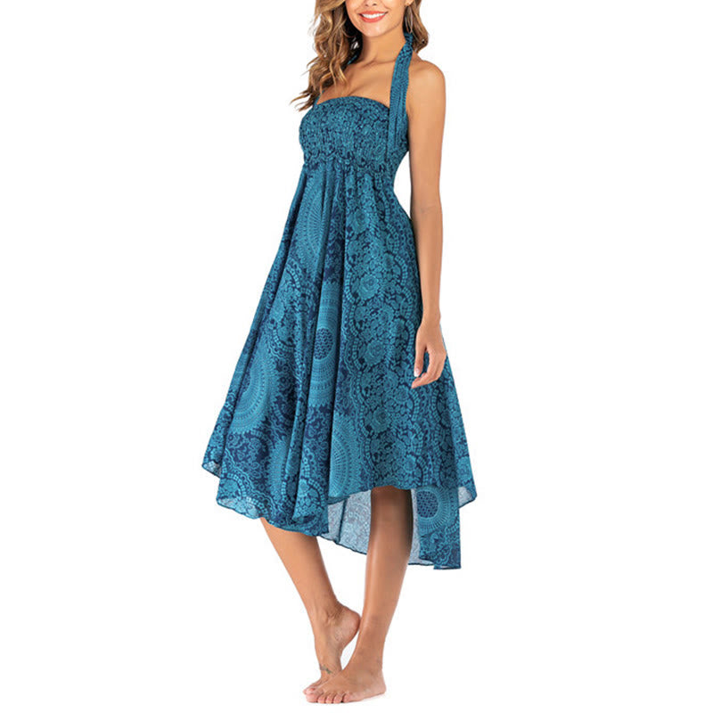 Buddha Stones Two Style Wear Boho Compass Rose Flower Skirt Dress - image 15