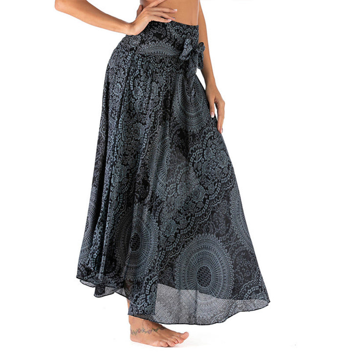 Buddha Stones Two Style Wear Boho Compass Rose Flower Skirt Dress - image 41