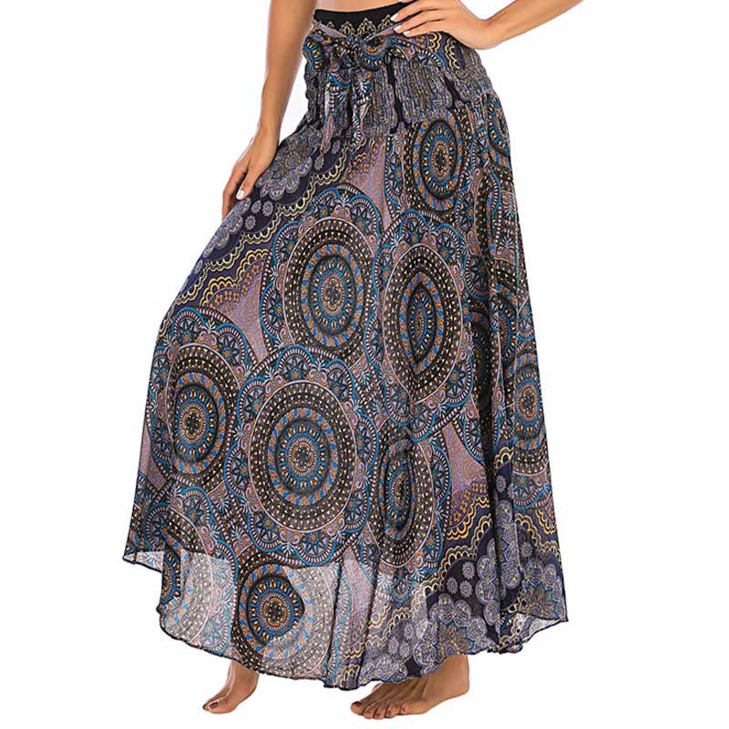 Buddha Stones Two Style Wear Bohemian Mandala Flower Lace-up Skirt Dress - RosyBrown - US4-12，UK/AU8-16，EU36-44 (F) - image 28